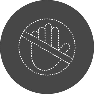 Bir dur simgesinin vektör illüstrasyonu