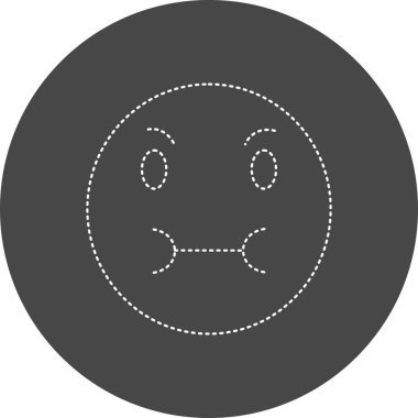 Ağız Tam simgesi, vektör illüstrasyonu