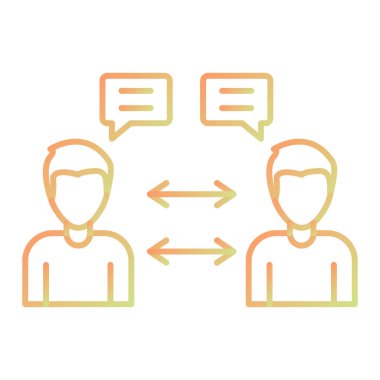 konuşma vektörü ince çizgi simgesi