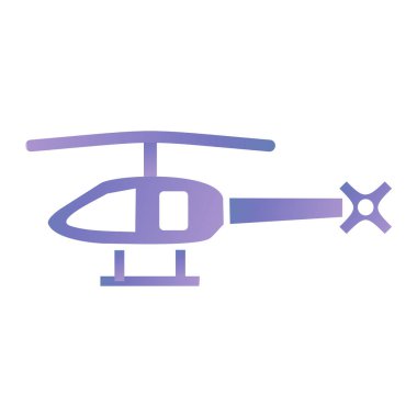 Helikopter simgesi vektör illüstrasyonu