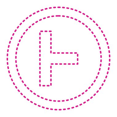 Yol simgesi vektör illüstrasyonu