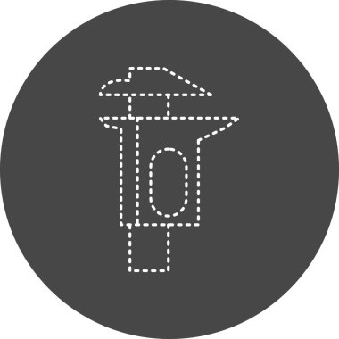 vector illustration icon of a modern b lack sign, minimalistic