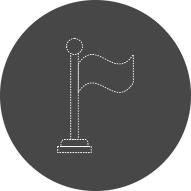 Bir bayrak simgesinin vektör illüstrasyonu