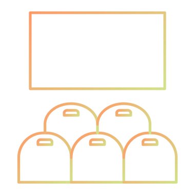 okul yönetim kurulu simgesi vektör illüstrasyonu