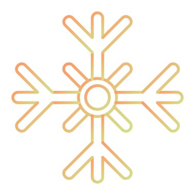 christmas snowflake icon. outline illustration of star vector icons for web