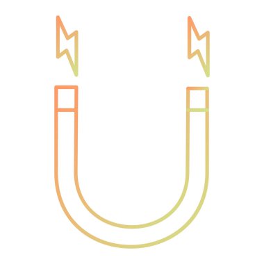 magnet icon in flat style isolated on white background. vector illustration