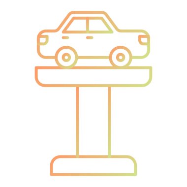 car parking icon. outline illustration of taxi road vector icons for web