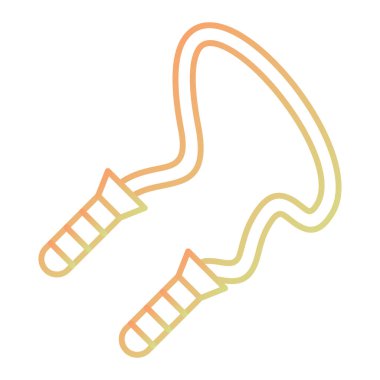 İp simgesini atlama vektör illüstrasyonu