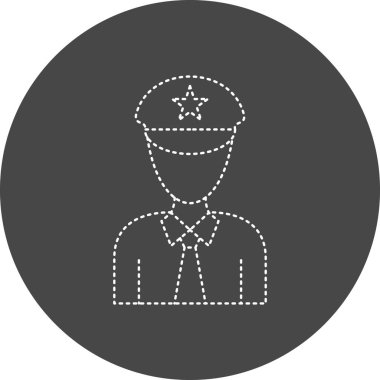 Polis memuru ikon vektör illüstrasyonu