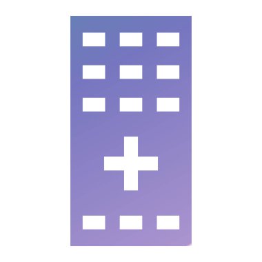 Hastane. Web simgesi basit illüstrasyon