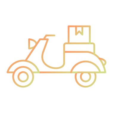 Teslimat kamyonu ikon vektörü. Fast food taşıma işareti. izole edilmiş sınır sembolü çizimi