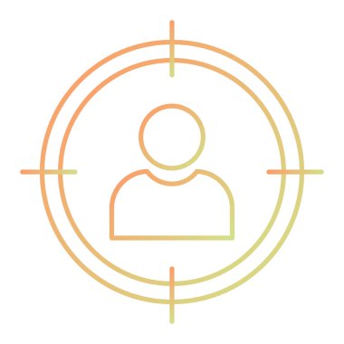 avatal with target icon vector illustration