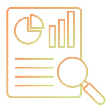 Analiz. Web simgesi basit illüstrasyon