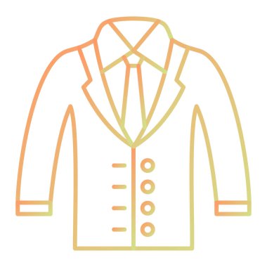 Takım elbise. Web simgesi vektör illüstrasyonu