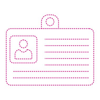id card icon. outline illustration of badge vector icons for web