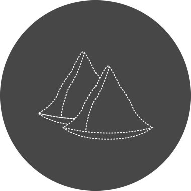 Samosas simgesinin vektör illüstrasyonu