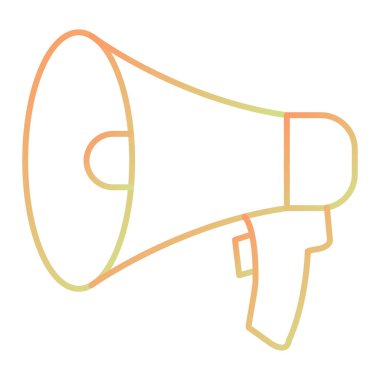 megafon ikonu. Vektör illüstrasyonu