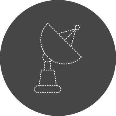 uydu anten simgesi, vektör illüstrasyonu 