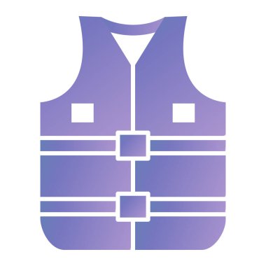 vest icon. simple illustration of clothes vector button isolated on white background