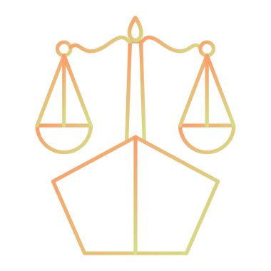 Adalet terazisi, vektör illüstrasyonu