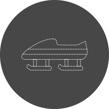 Bobsledding vector illustration, simple flat design