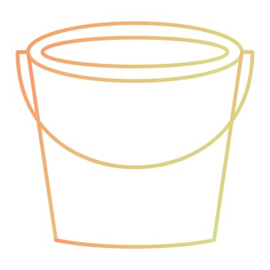 bucket icon. simple illustration of gardening pot vector icons for web