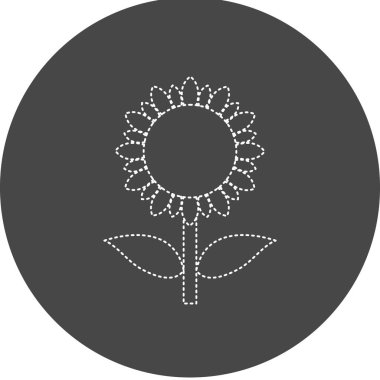 Sunflower icon, vector illustration simple design