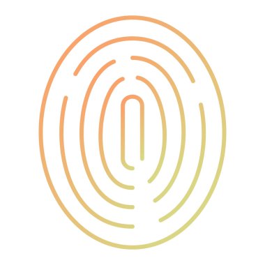 parmak izi ikonu. düz dizayn biçimi 10