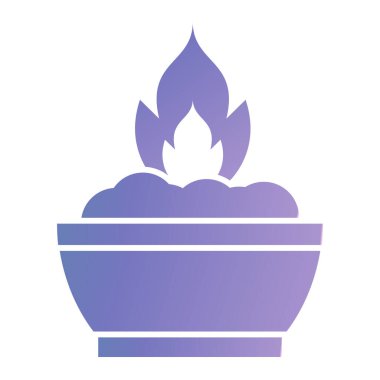 Yanan bir mum simgesinin vektör çizimi