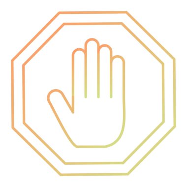 El dur simgesi. Vektör çizim