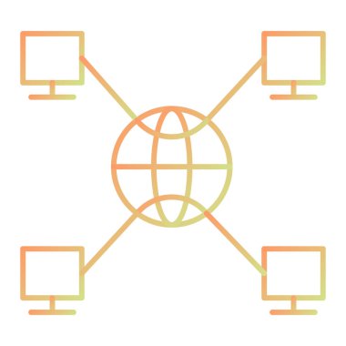 ağ bağlantı vektörü simgesi