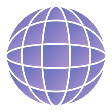 Dünya 'nın tek izole edilmiş simgesinin vektör çizimi