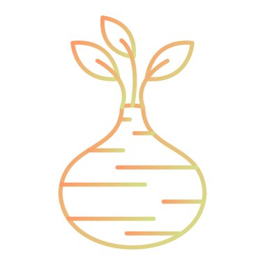 Bir bitki simgesinin vektör illüstrasyonu