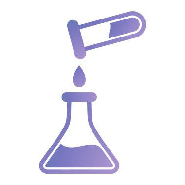 Test tüpü ikon vektörü. İnce çizgi işareti. izole edilmiş sınır sembolü çizimi