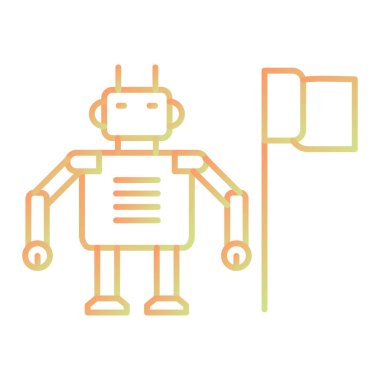 robot ikon vektör illüstrasyonu