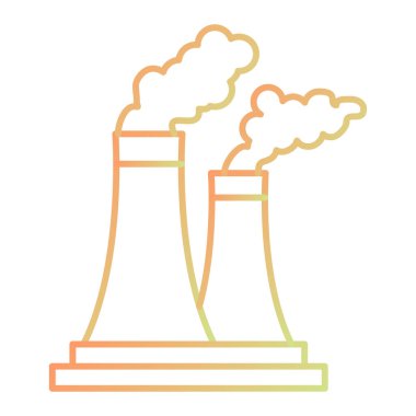 Fabrika binası ikon vektör illüstrasyonu