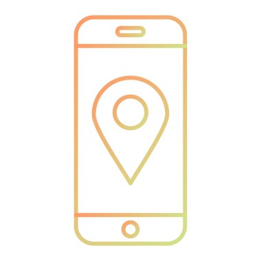 pin, vektör illüstrasyonlu cep telefonu simgesi