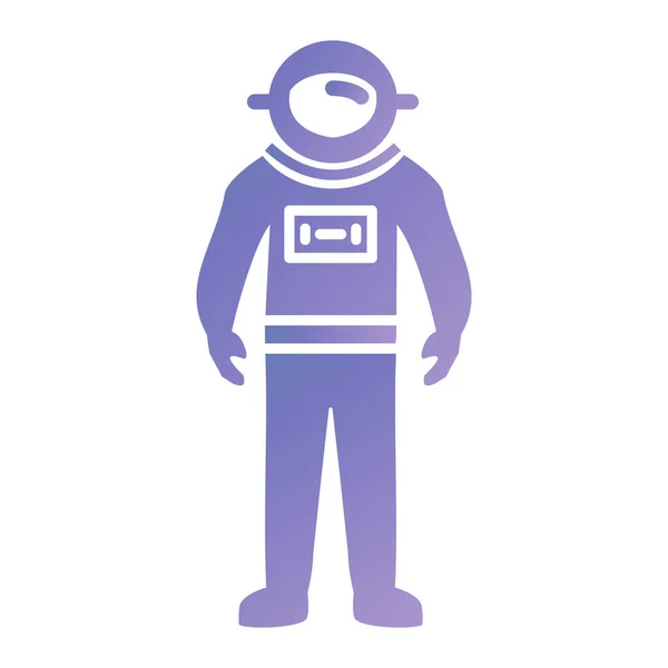 Astronaut Icon Simple Illustration Soldier Vector Icons Web —  Vetores de Stock