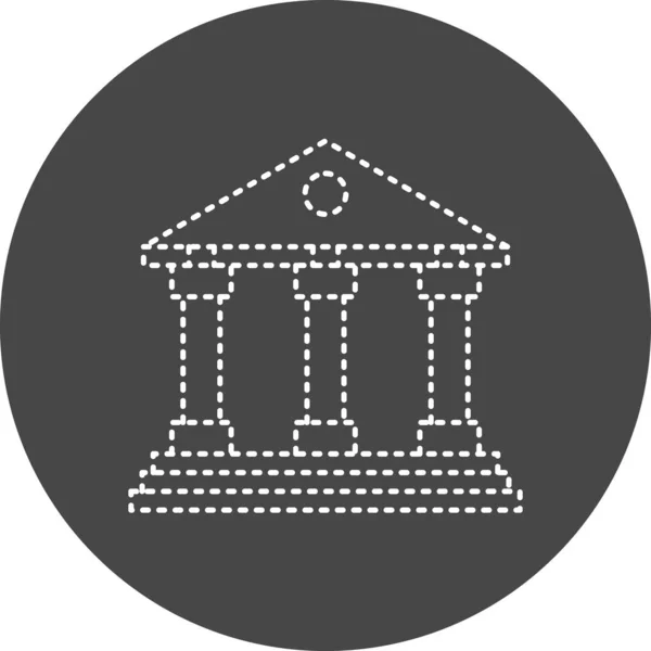 Vector Illustration Modern Bank Icon — Vetor de Stock
