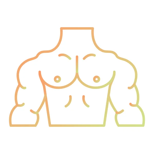 Human Body Icon Outline Illustration Breast Vector Symbol Web — Stock vektor