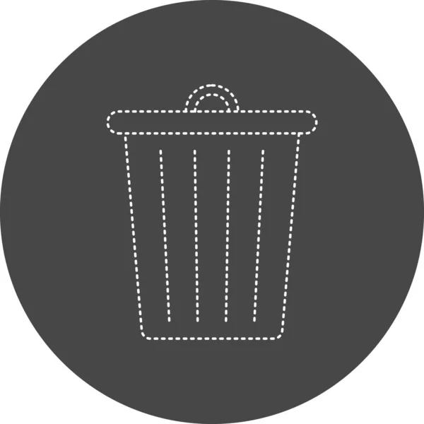 Vector Illustration Trash Can Icon — Stock Vector