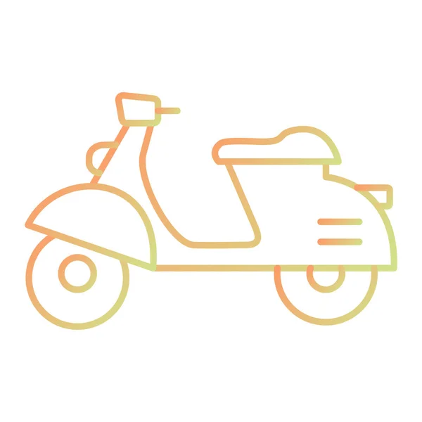 Значок Скутера Контурная Иллюстрация Векторных Значков Мотоцикла Сети — стоковый вектор