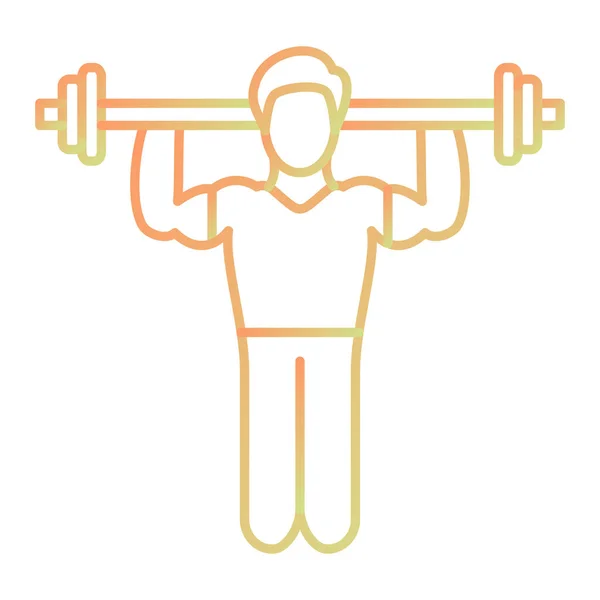 Fitness Bodybuilding Icon Outline Illustration Barbell Vector Icons Web —  Vetores de Stock