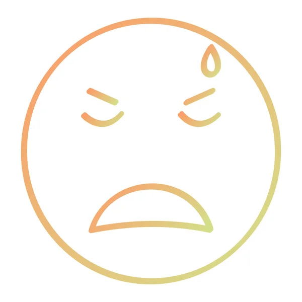 Sad Face Icon Vector Illustration — Stock Vector