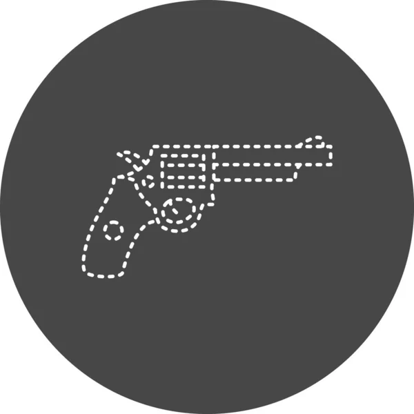Illustration Icon Personal Commercial Use Revolver — Image vectorielle
