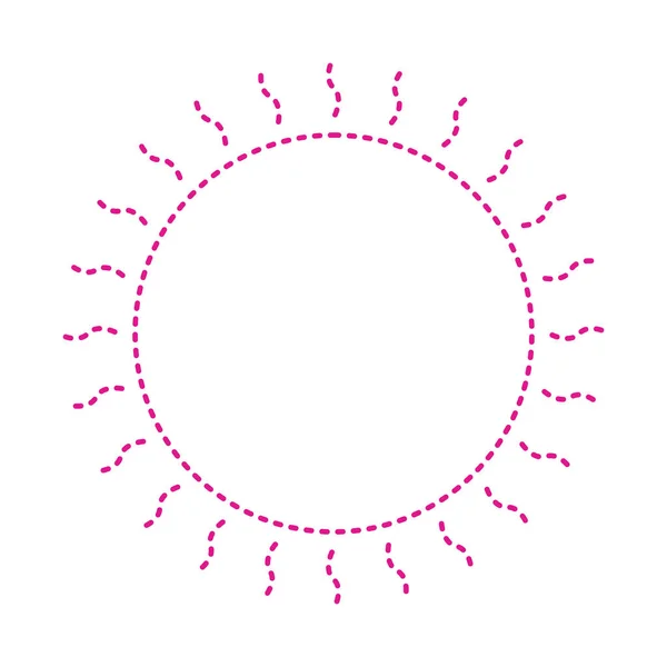Vector Illustration Frame Sun Stars — Stok Vektör