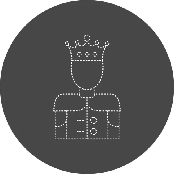 Vector Illustration King Icon — Διανυσματικό Αρχείο