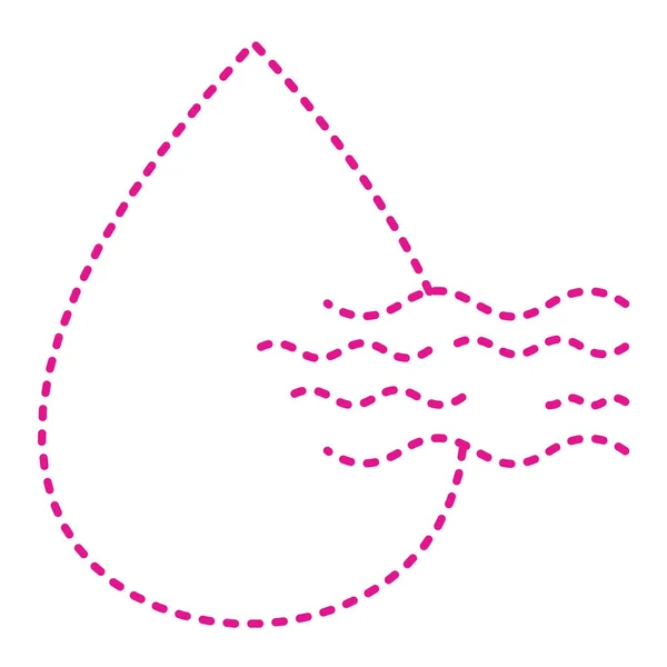 Pink Water Drop Icon Isolated White Background Vector Illustration — 图库矢量图片