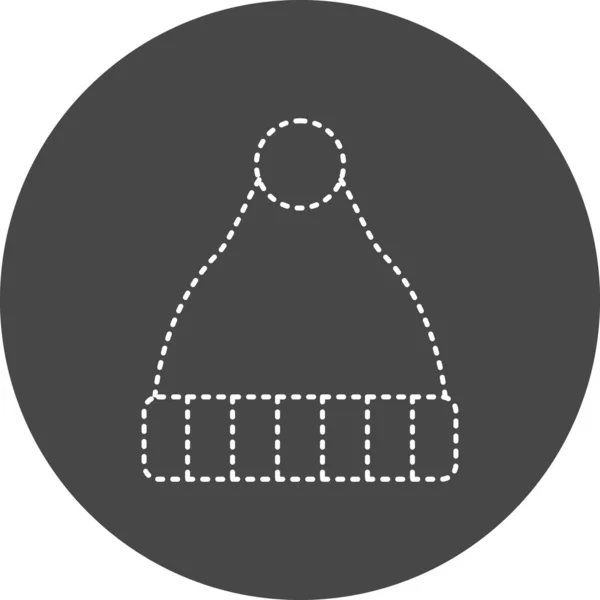 Winter Hat Web Icon Simple Illustration — Stock Vector