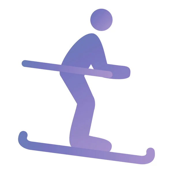 Skifahren Web Symbol Einfache Illustration — Stockvektor